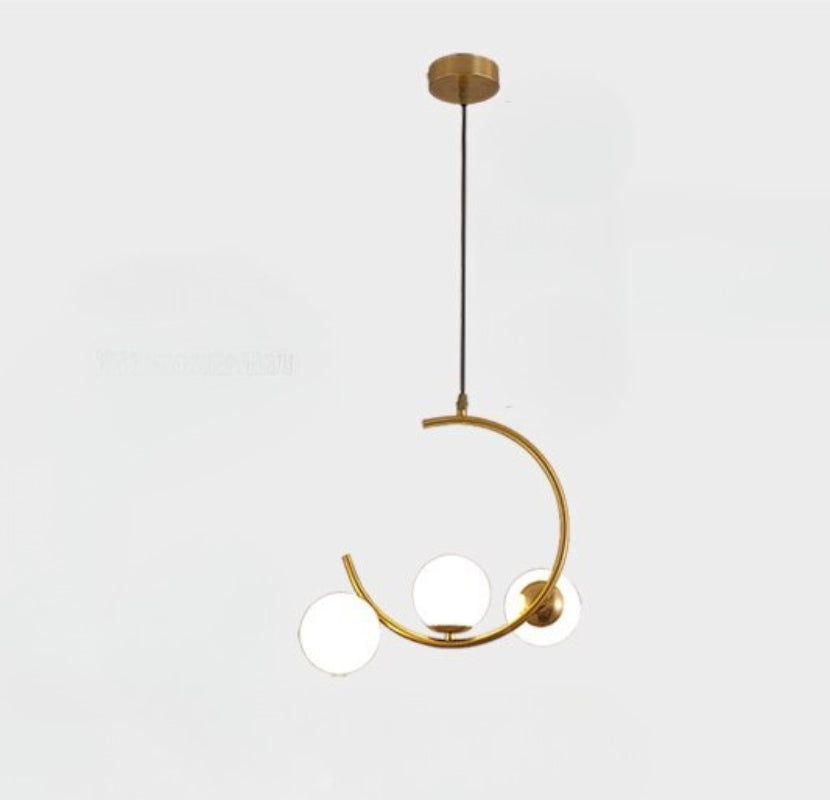 Lixra Gold/White Frame Modern Pendant Light