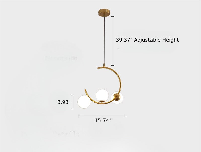 Lixra Gold/White Frame Modern Pendant Light