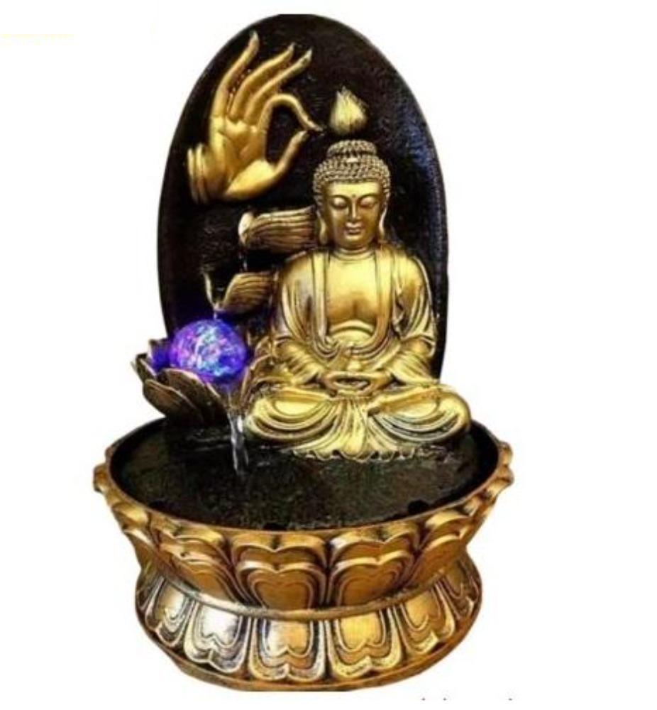 Lixra Golden Decorative Crafted Water Fountain