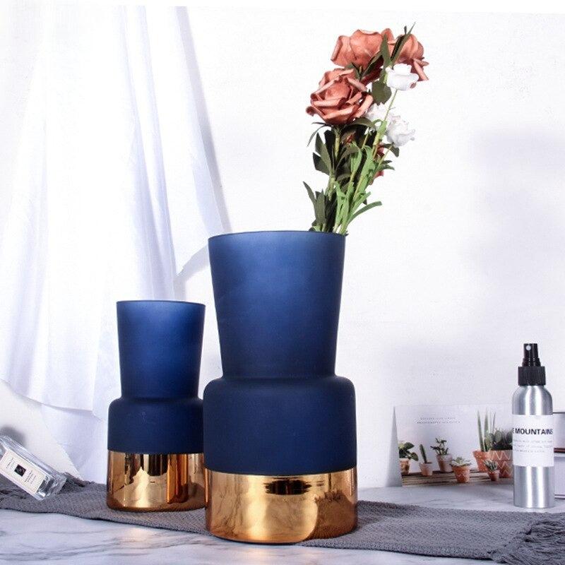 Lixra Golden Finish Decorative Flower Vase