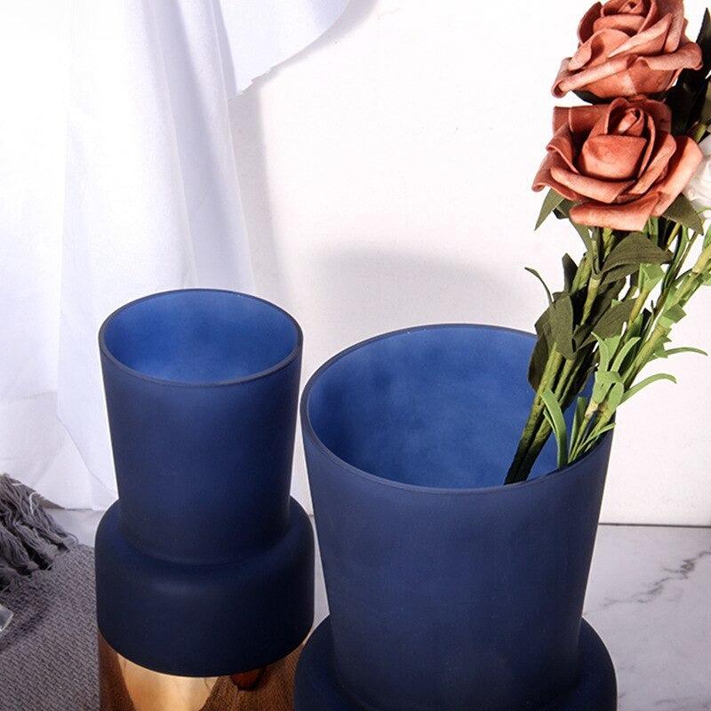 Lixra Golden Finish Decorative Flower Vase