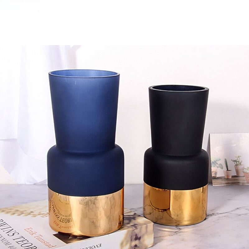 Lixra Golden Finish Decorative Flower Vase