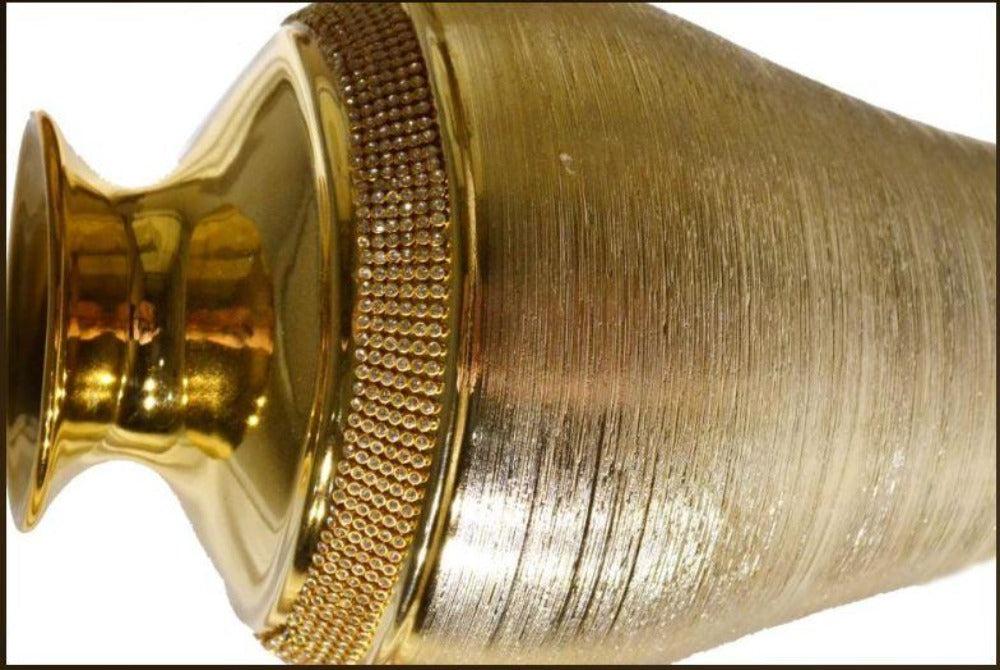 Lixra Golden Finish Decorative Flower Vase