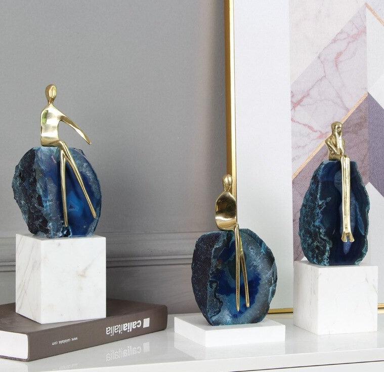 Lixra Golden Finish Delightful Sculpture