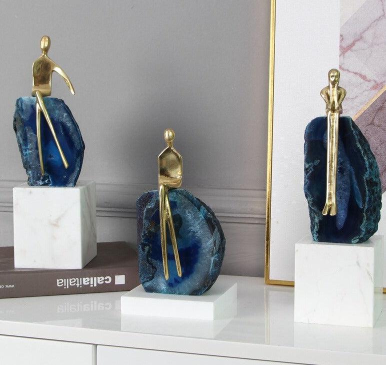 Lixra Golden Finish Delightful Sculpture