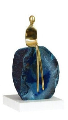 lixra Golden Finish Delightful Sculpture