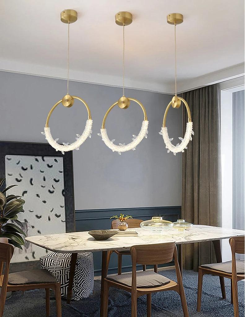 Lixra Gorgeous Crystal Round Pendant Light