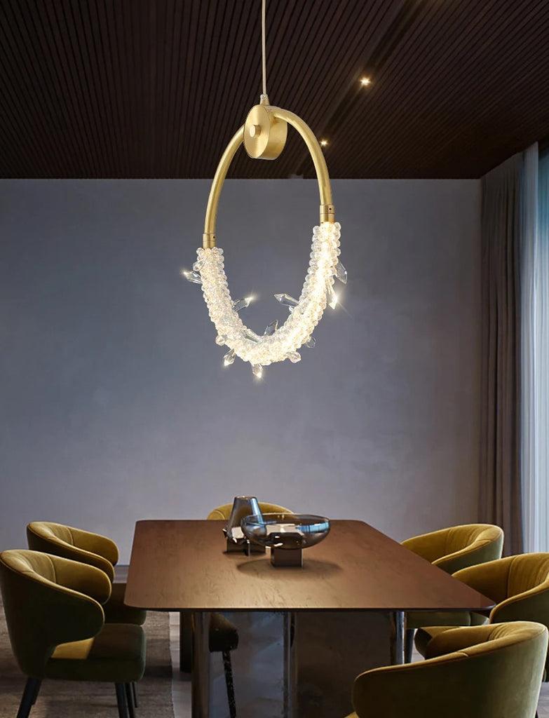 Lixra Gorgeous Crystal Round Pendant Light