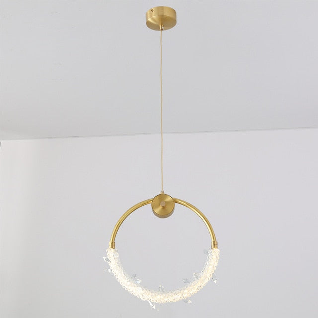 lixra Gorgeous Crystal Round Pendant Light