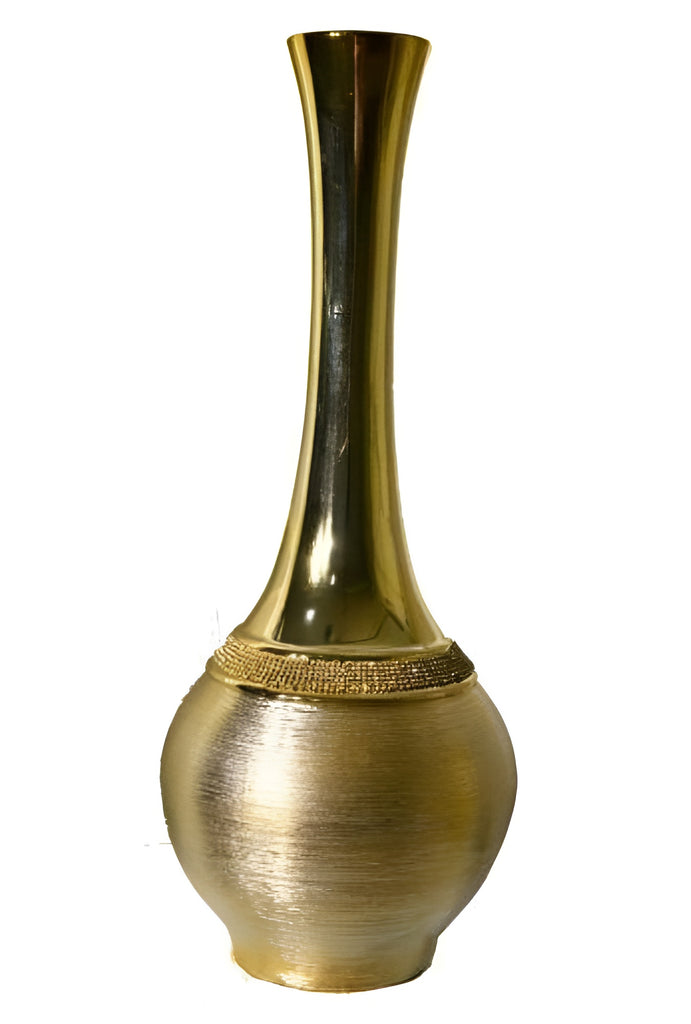 lixra Gracious Golden Finish Flower Vase