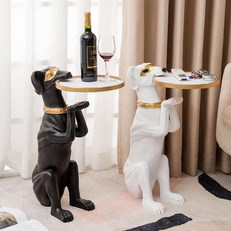 Lixra Hand-Carved Resin Side Table