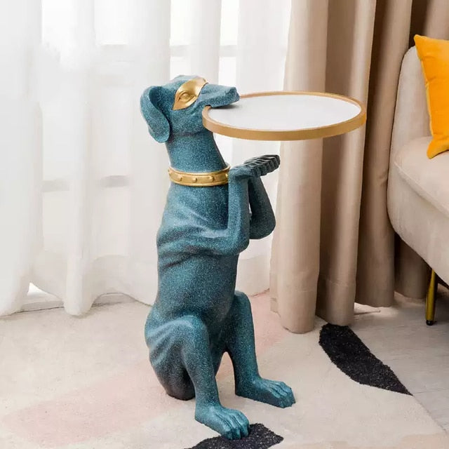 Lixra Hand-Carved Resin Side Table