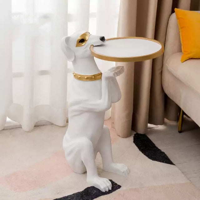 lixra Hand-Carved Resin Side Table