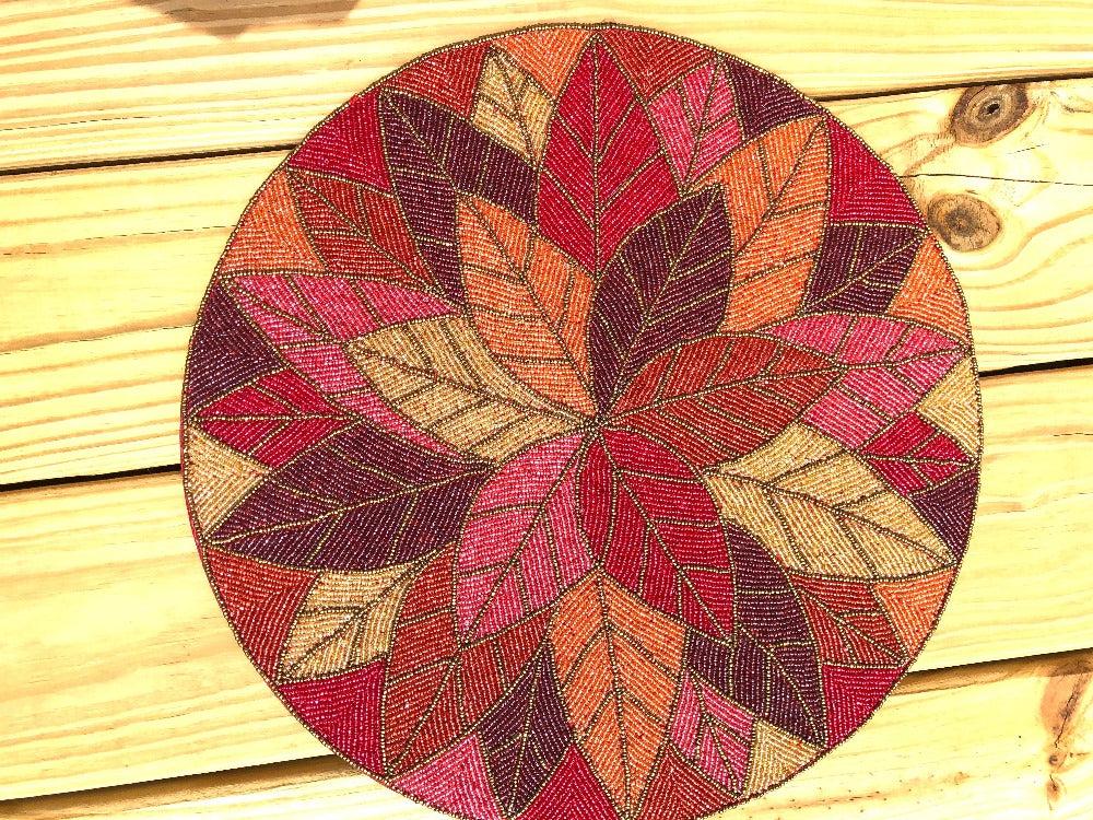 Lixra Handmade Beaded Sequined Placemat