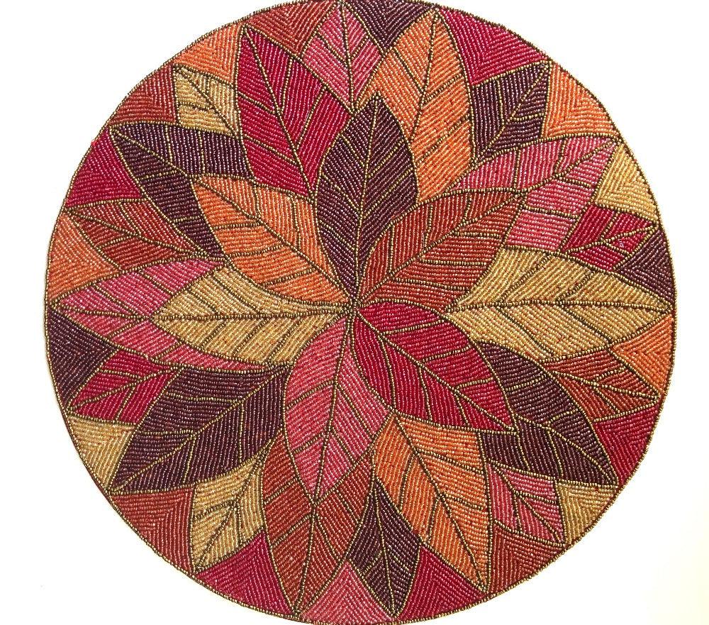 lixra Handmade Beaded Sequined Placemat