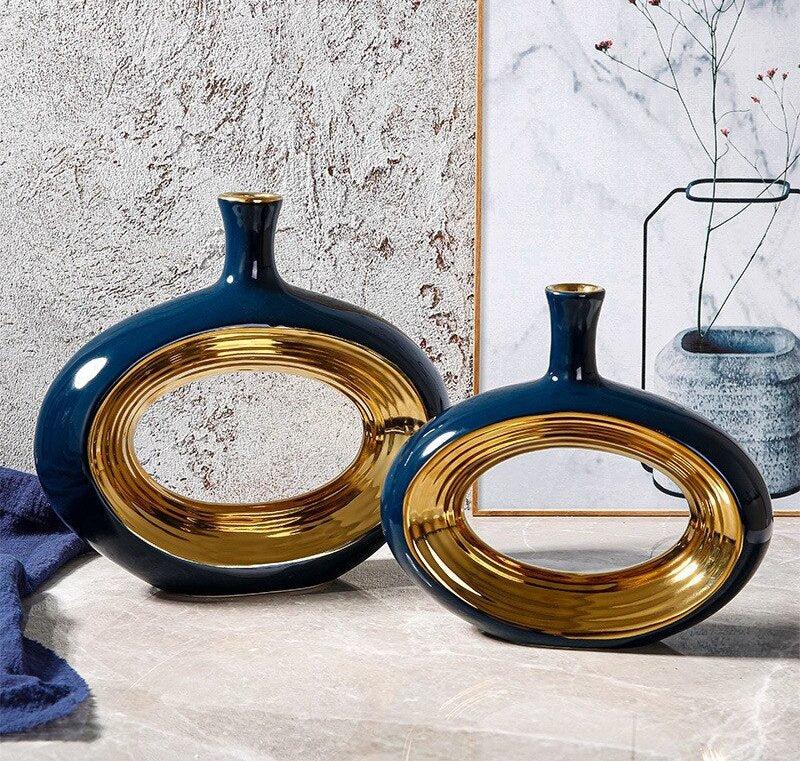 Lixra Hollow Art Ceramic Flower Vase