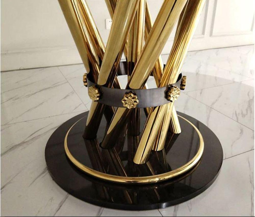 Lixra Home Delight Marble Dining Table Set
