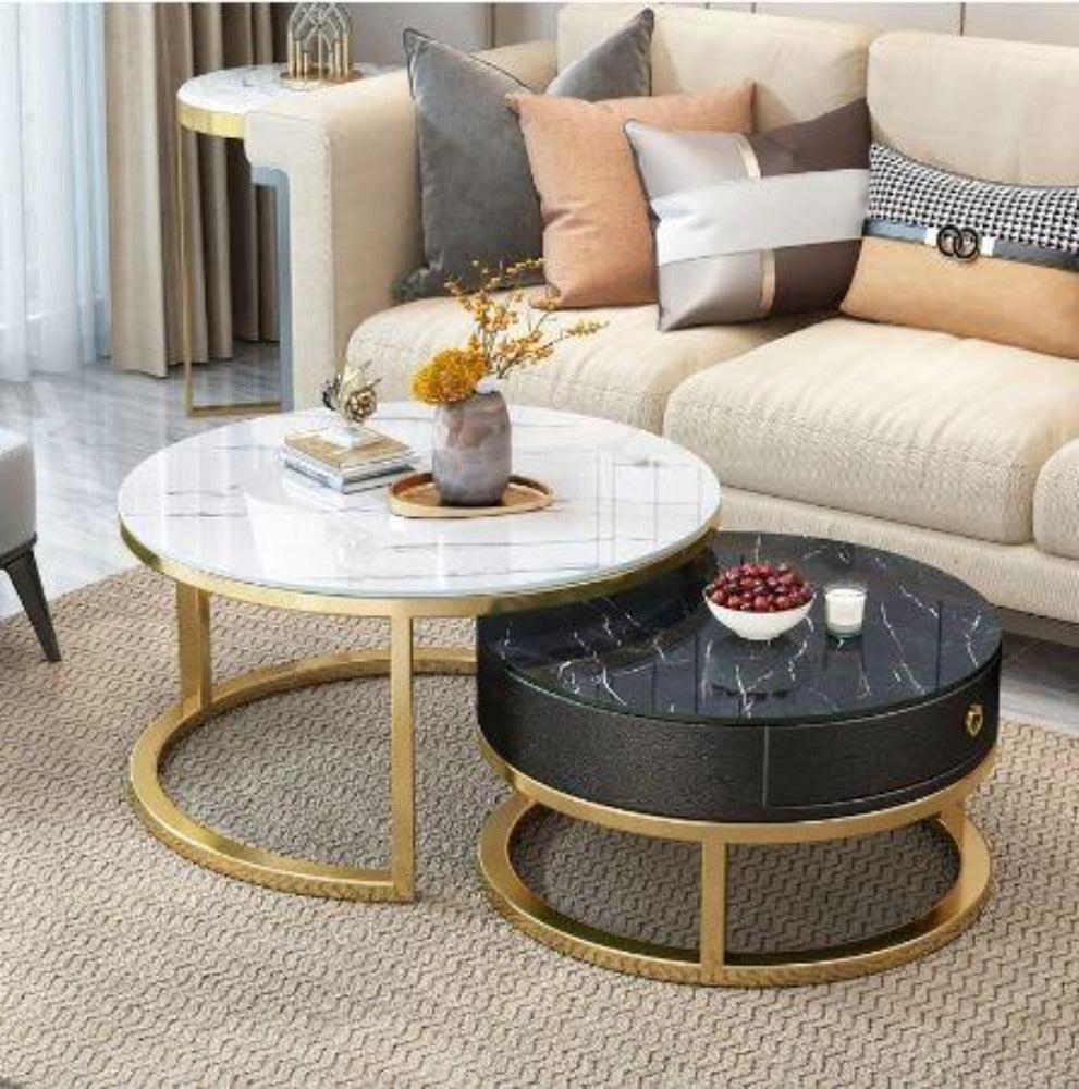 Lixra Home Desire Marble Top Coffee Table