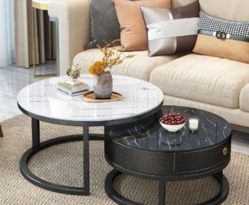 Lixra Home Desire Marble Top Coffee Table