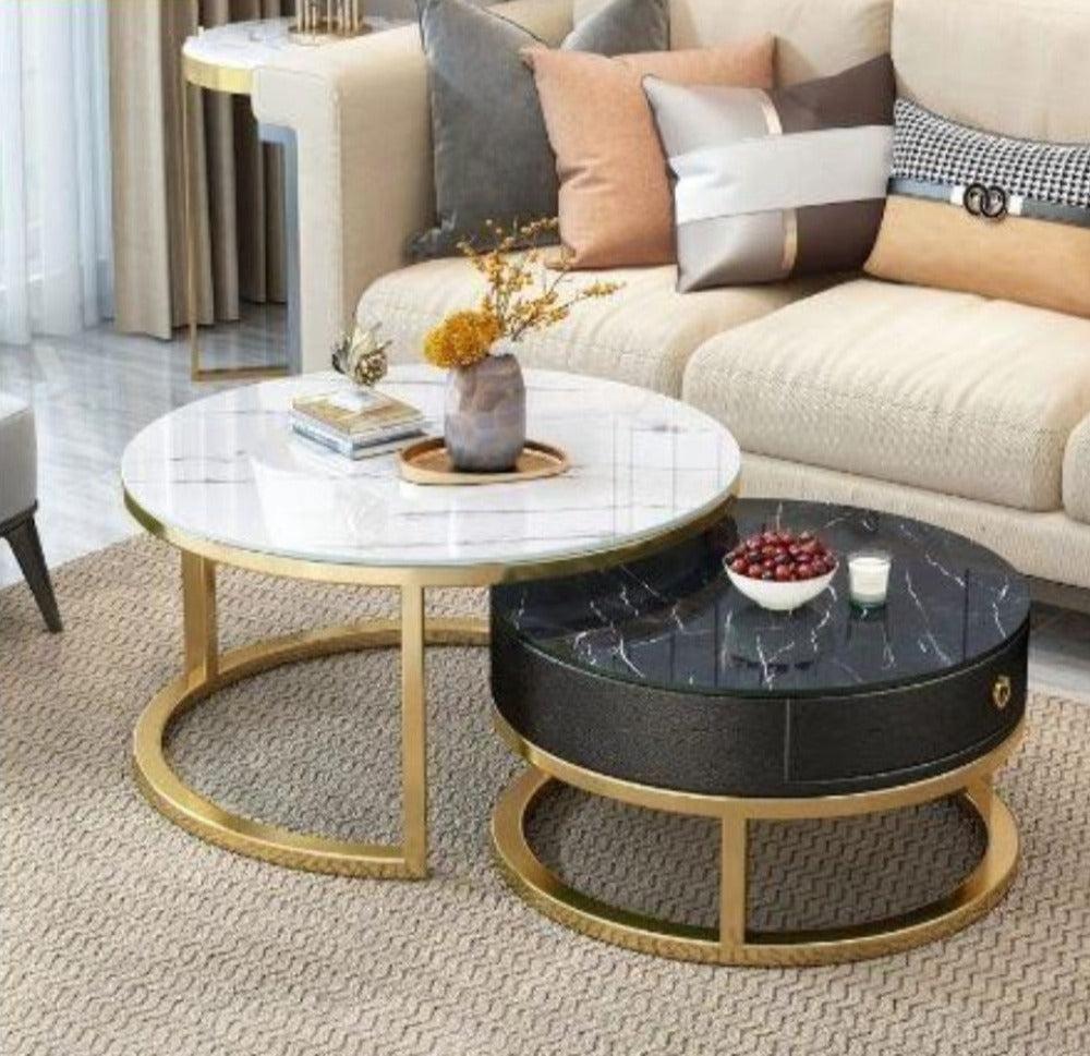 lixra Home Desire Marble Top Coffee Table
