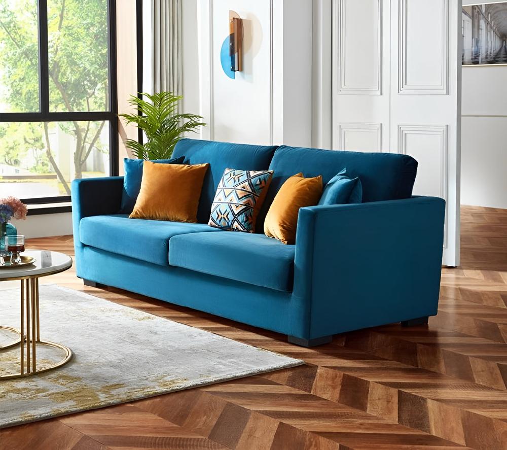 Lixra Imperial Modernistic Velvet Fabric Sofa Set