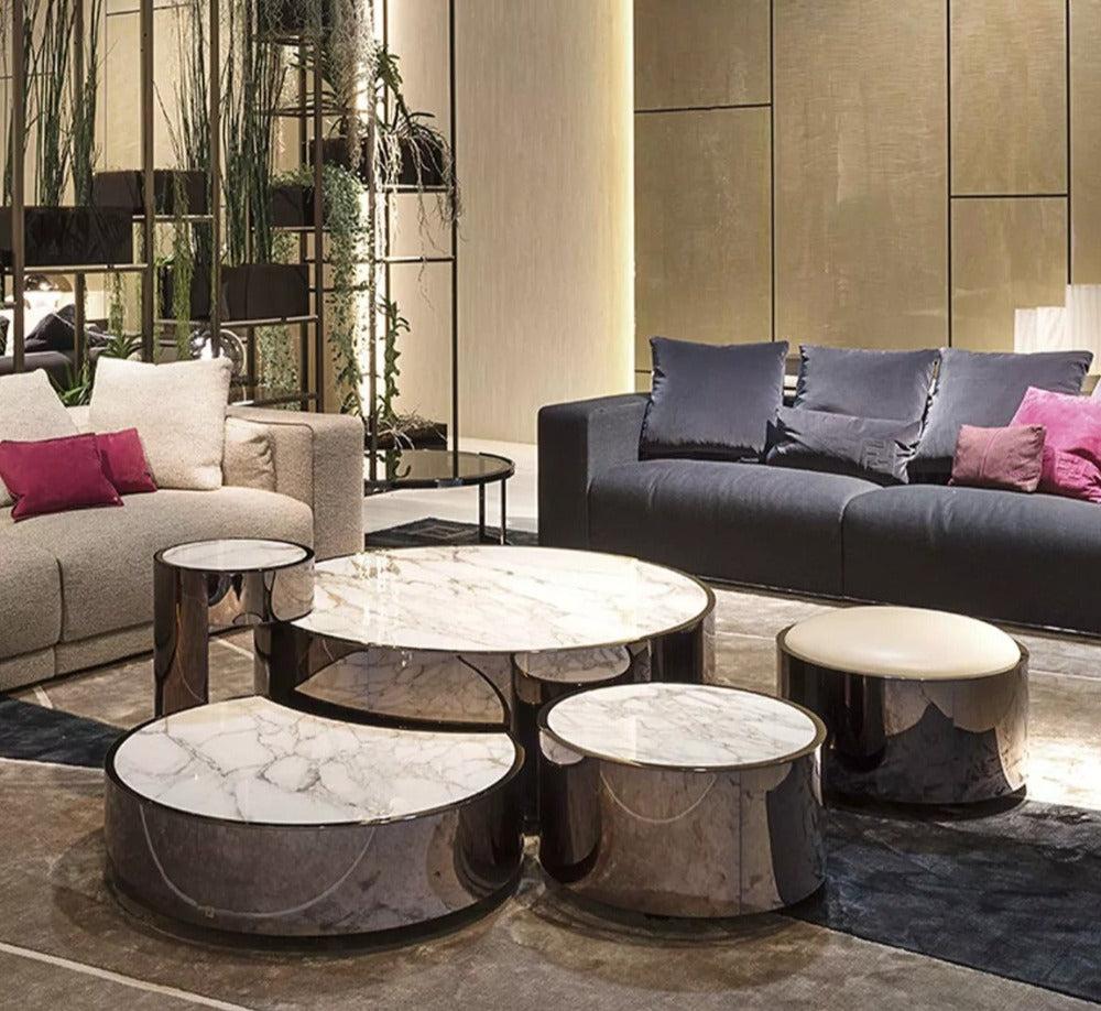 Lixra Impressive Marble-Top Modern Coffee Table