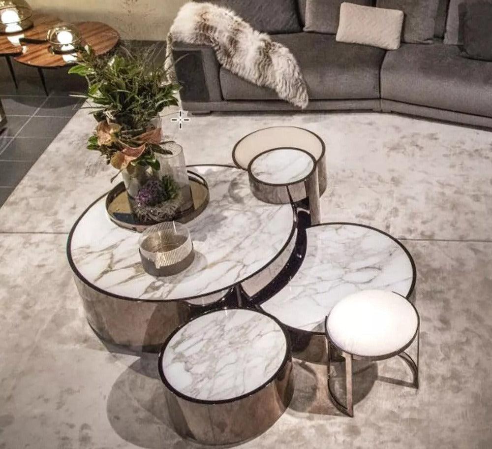 Lixra Impressive Marble-Top Modern Coffee Table