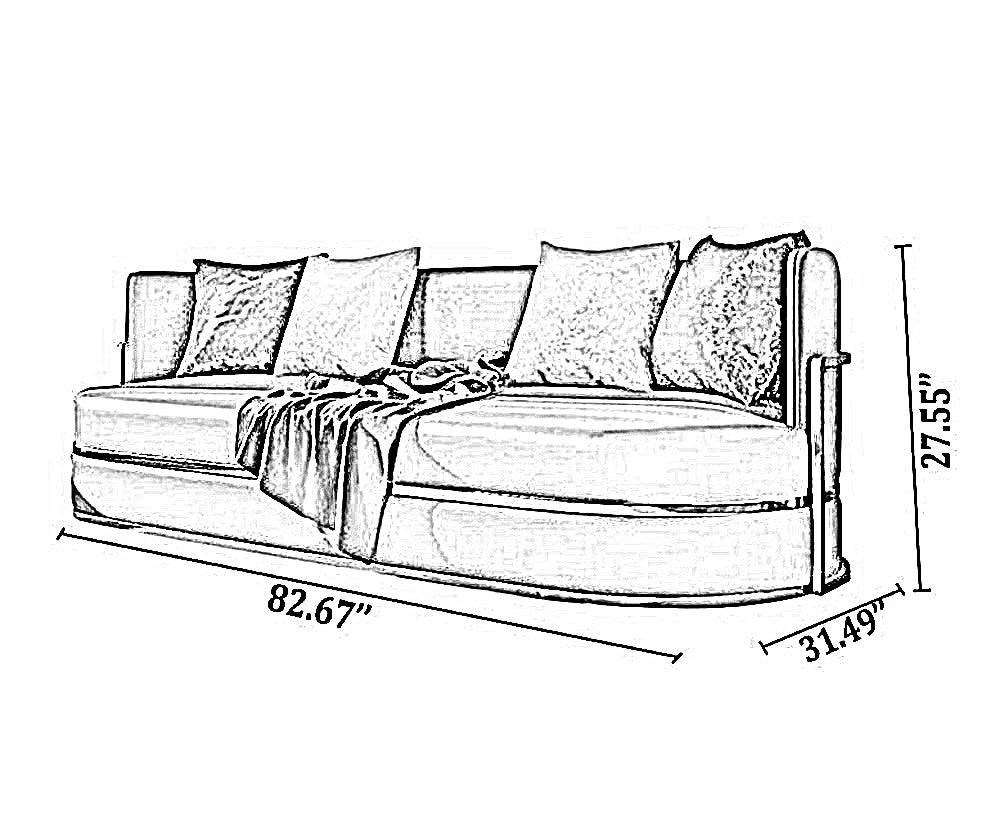 Lixra Indoor Glossy 3-Seater Leather Sofa