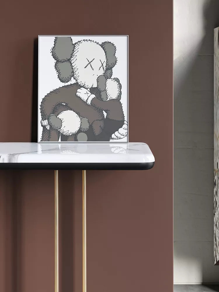 Lixra Ingenious Design Marble-Top Accent Table