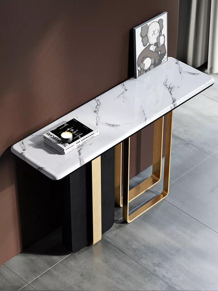 Lixra Ingenious Design Marble-Top Accent Table