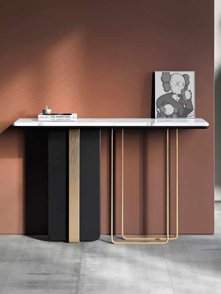 lixra Ingenious Design Marble-Top Accent Table