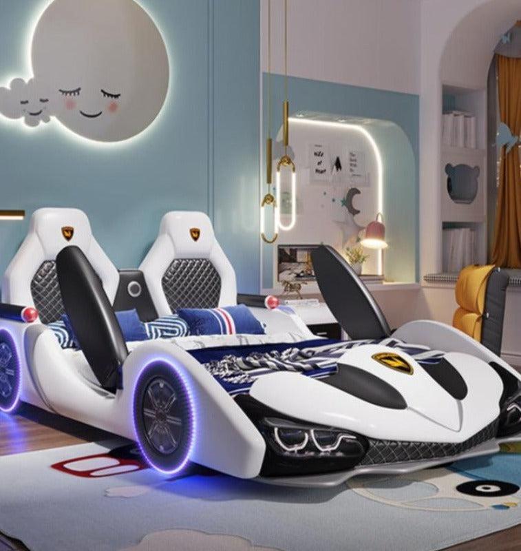Lixra Innovative Car Design Leather Kids Bed