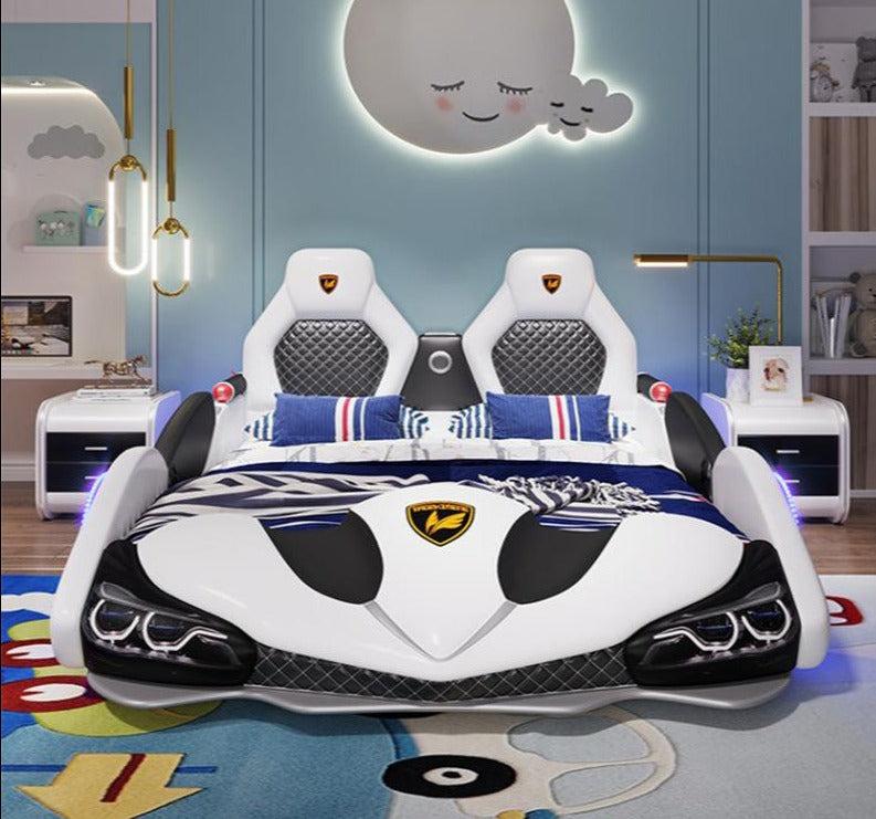 Lixra Innovative Car Design Leather Kids Bed
