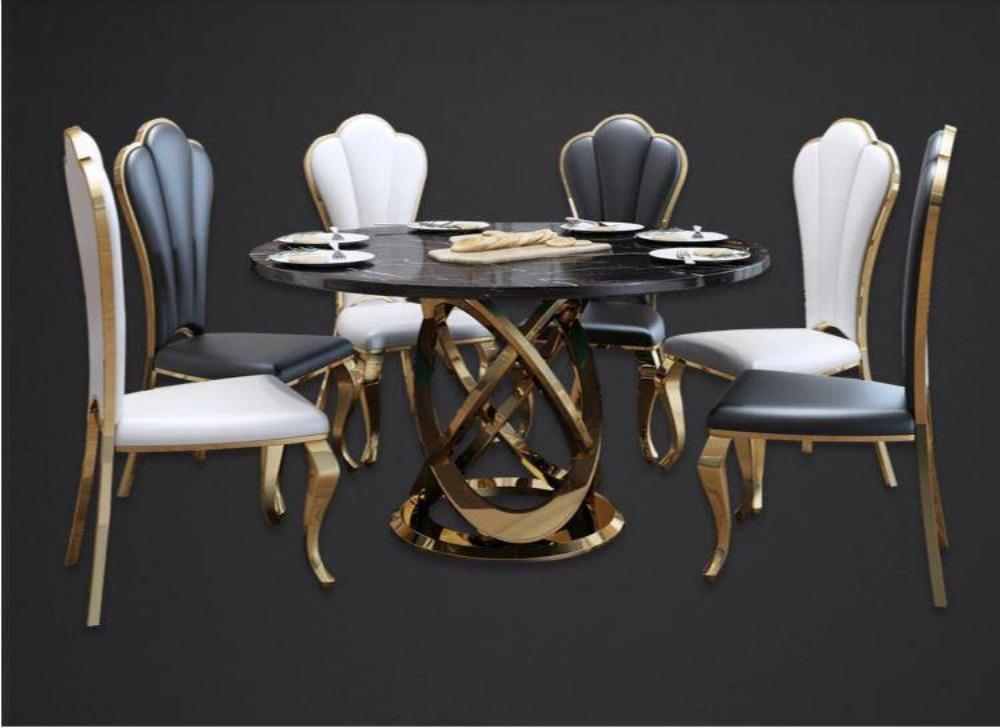 Lixra Innovative European Marble Dining Table-Set