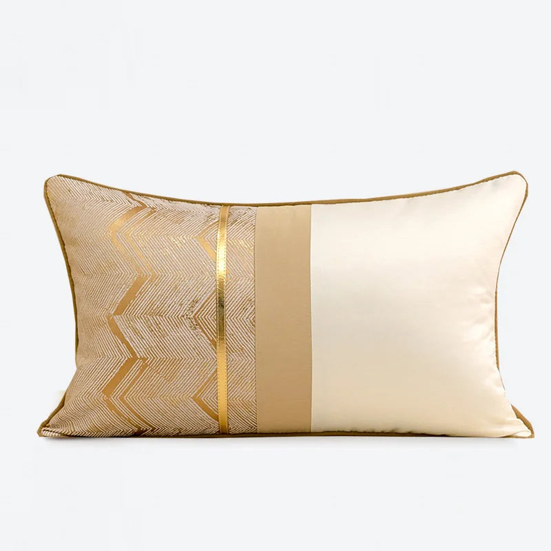 Lixra Innovative Gold Lines Printed Pillowcase