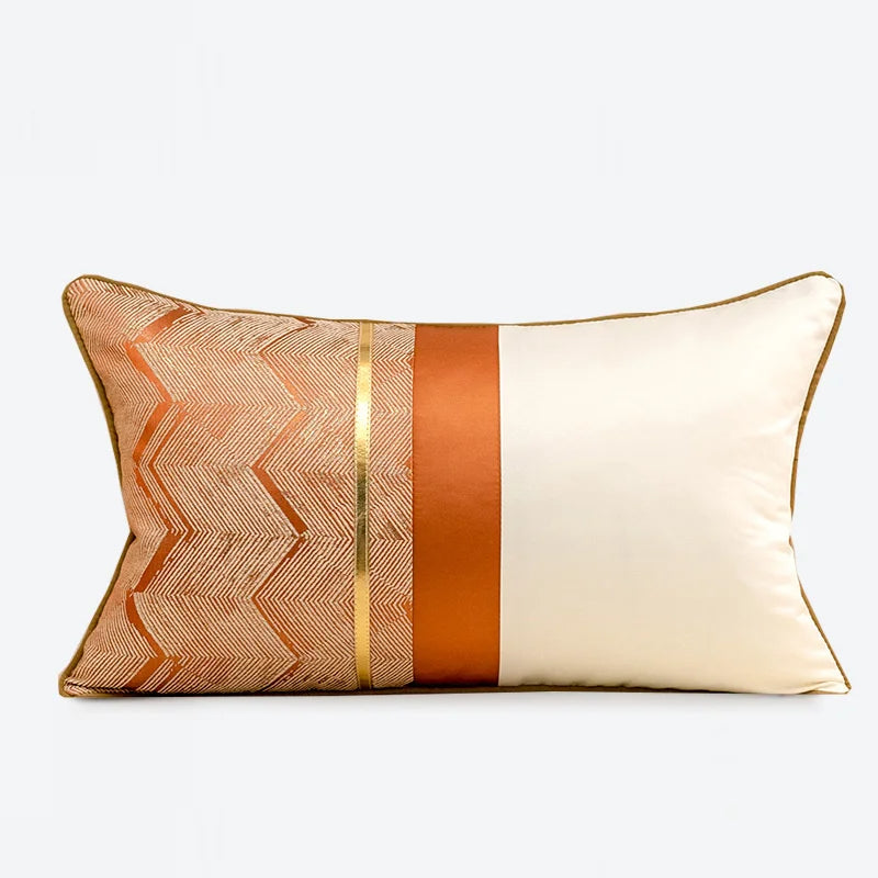 Lixra Innovative Gold Lines Printed Pillowcase