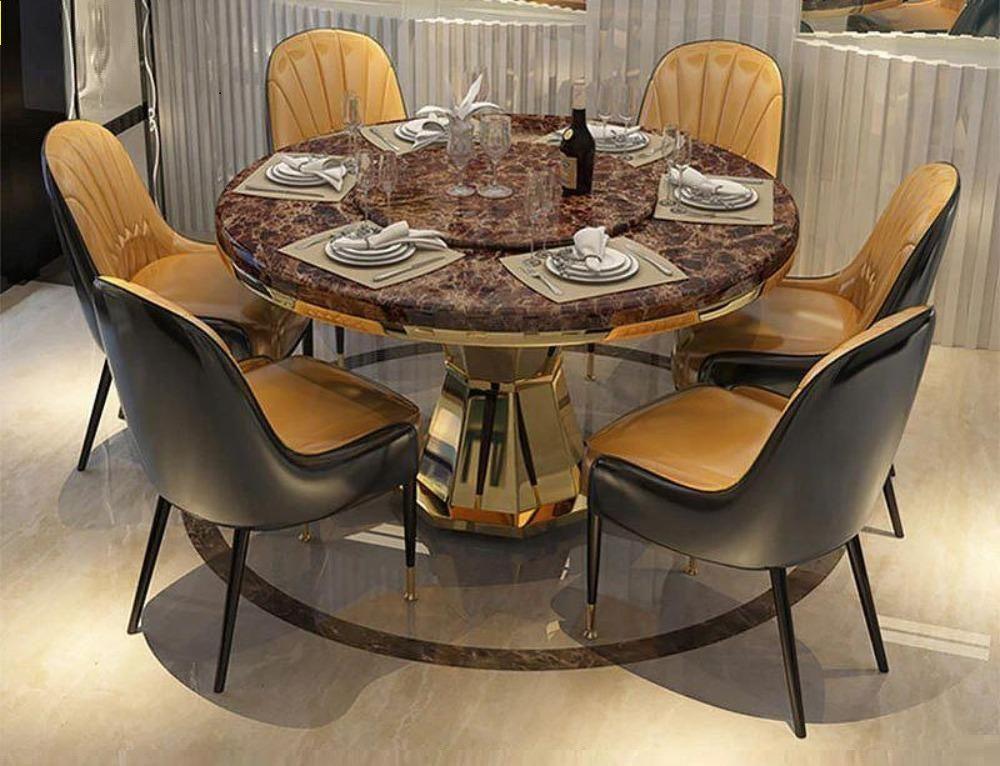 Lixra Interior Style Marble Dining Table Set