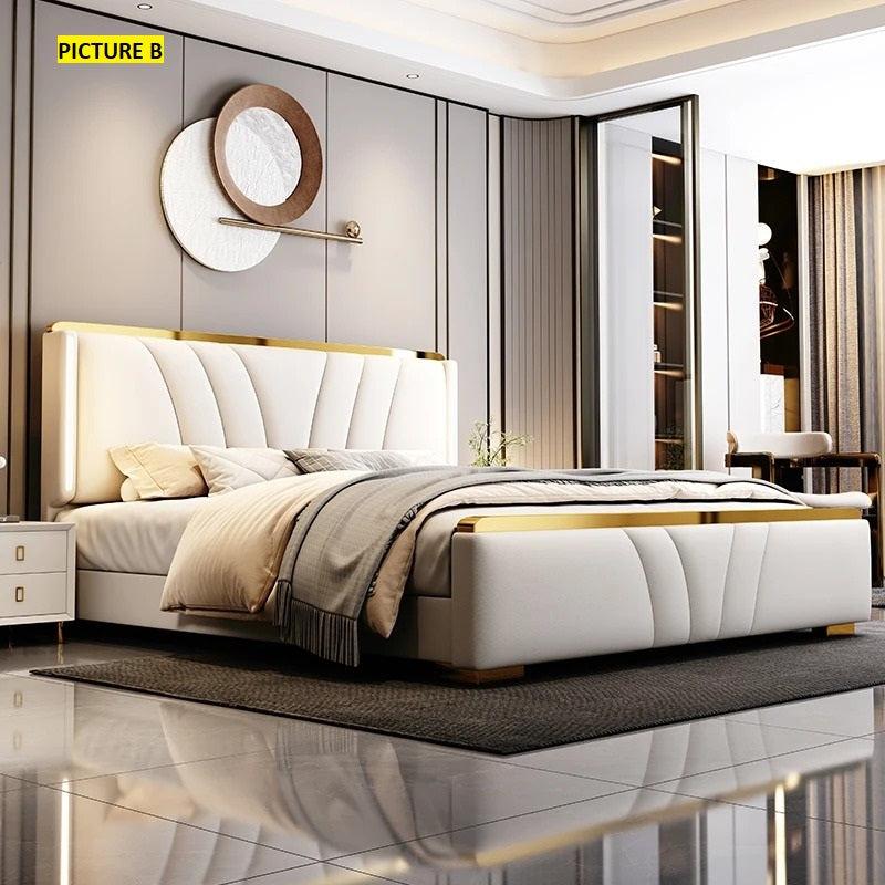 Lixra Italian Design Modern Leather Bed