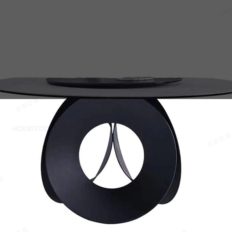 lixra Italian Round Marble-Top Dining Table