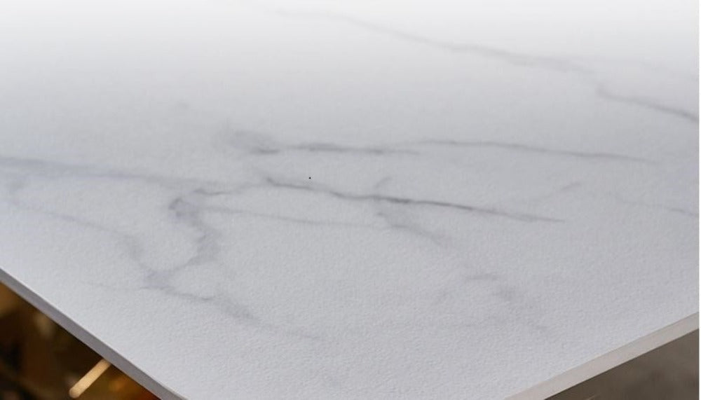 Lixra Italian Style Marble Dining Table Set