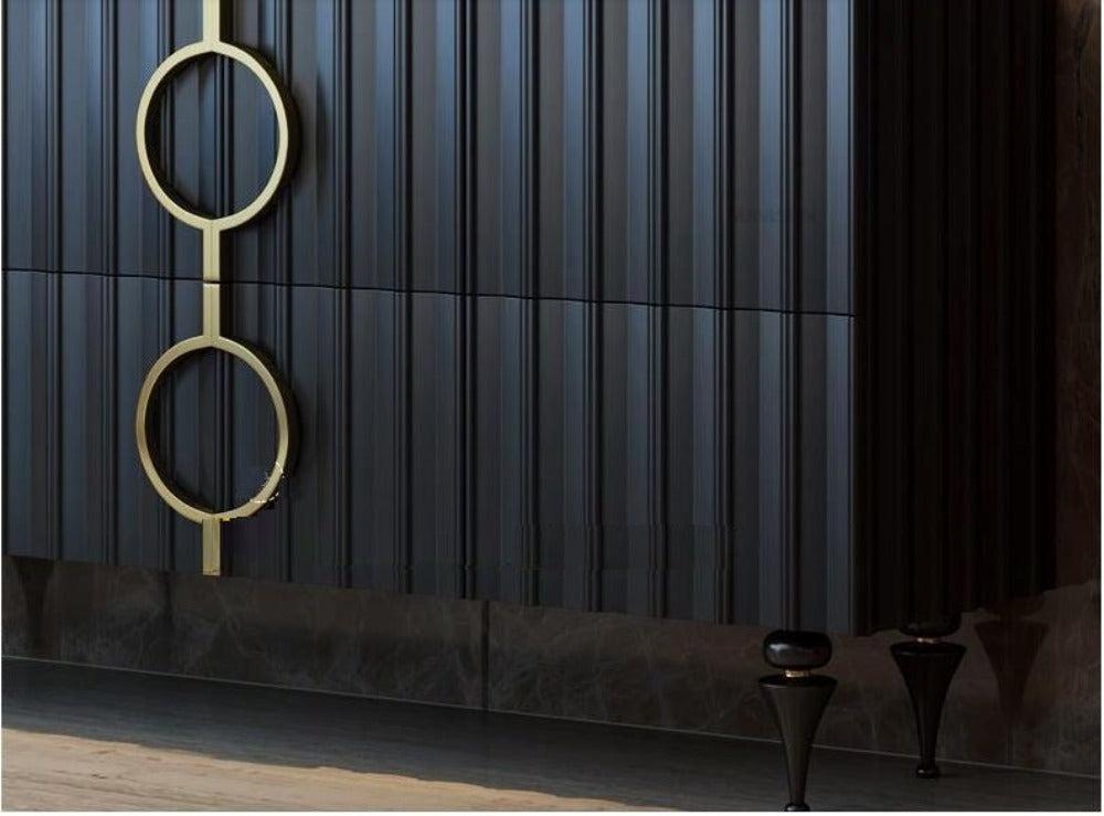 Lixra Italian Style Marble Top Wooden Dresser