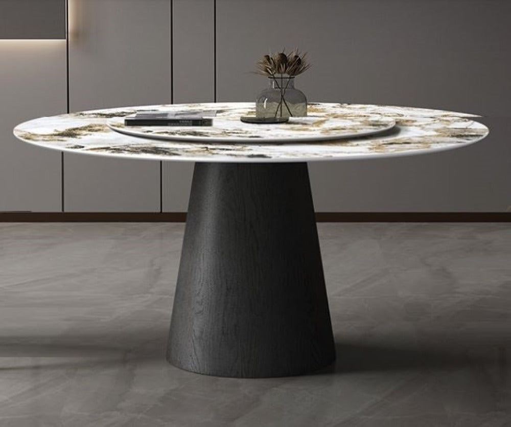 Lixra Italian Style Round Marble Dining Table
