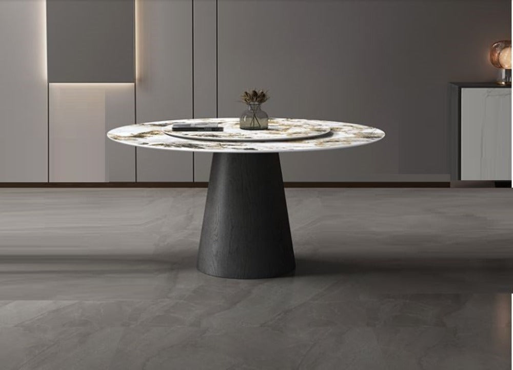 Lixra Italian Style Round Marble Dining Table