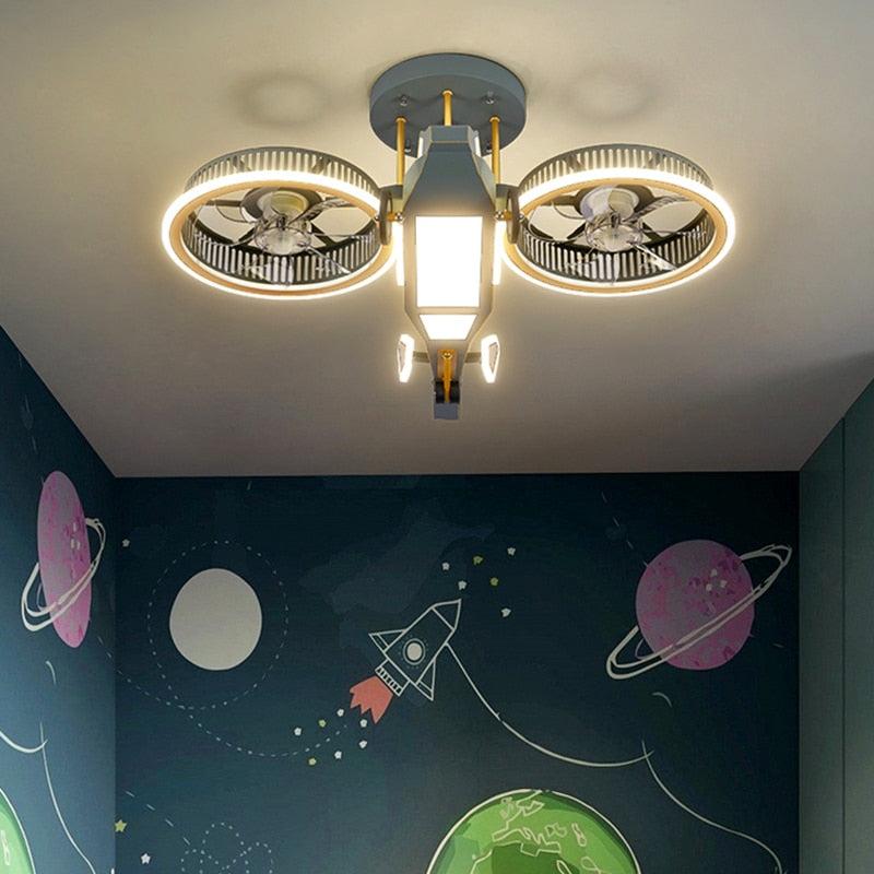 Lixra Kids Bedroom Ceiling-Fan With LED-Lights