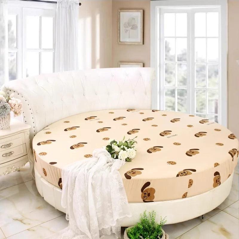 Lixra King Or Queen Size Round Cotton Bedsheet