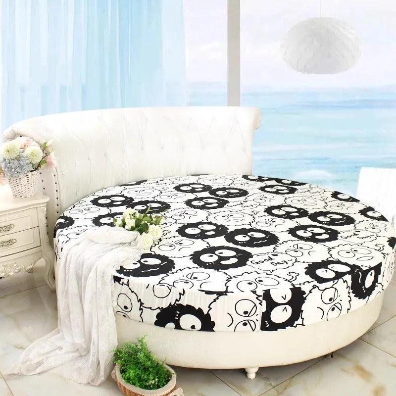 lixra King Or Queen Size Round Cotton Bedsheet