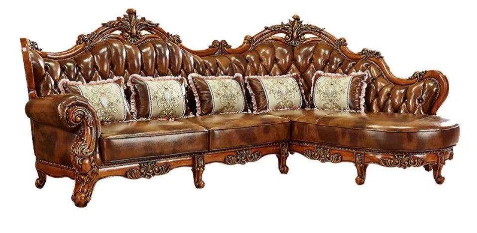 Lixra L- Shape Classic European Sofa With Chase