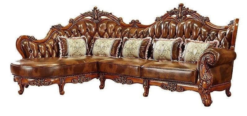 Lixra L- Shape Classic European Sofa With Chase