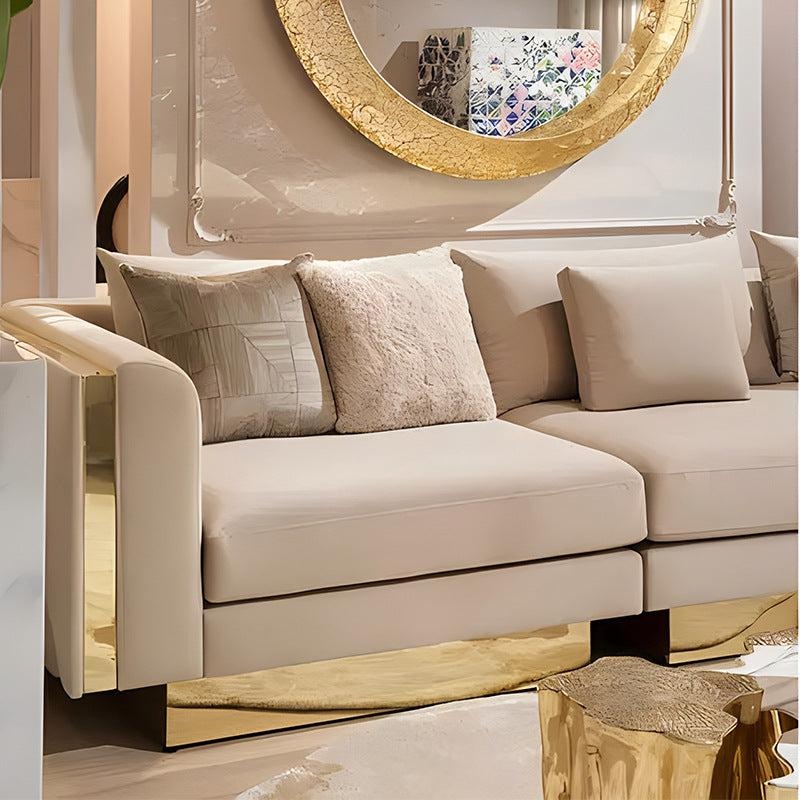 Lixra L-Shaped Fabric Sectional Sofa Set