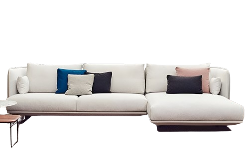 Lixra L-Shaped Fabric Sectional Sofa Set